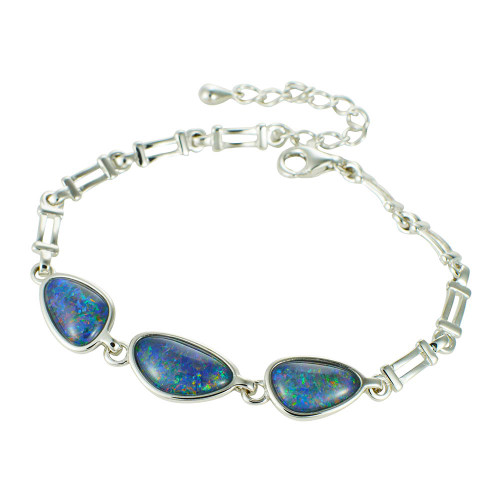 PARISIAN DELIGHT STERLING SILVER AUSTRALIAN OPAL BRACELET