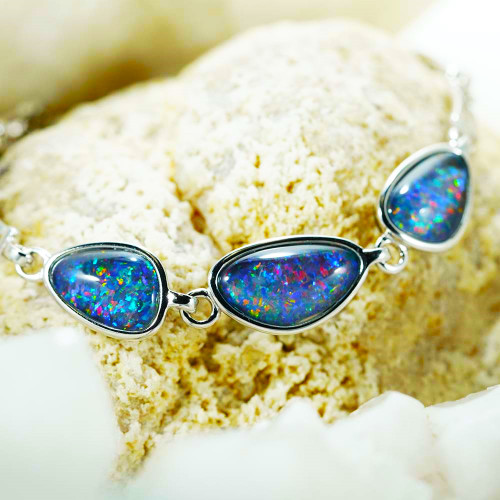 PARISIAN DELIGHT STERLING SILVER AUSTRALIAN OPAL BRACELET