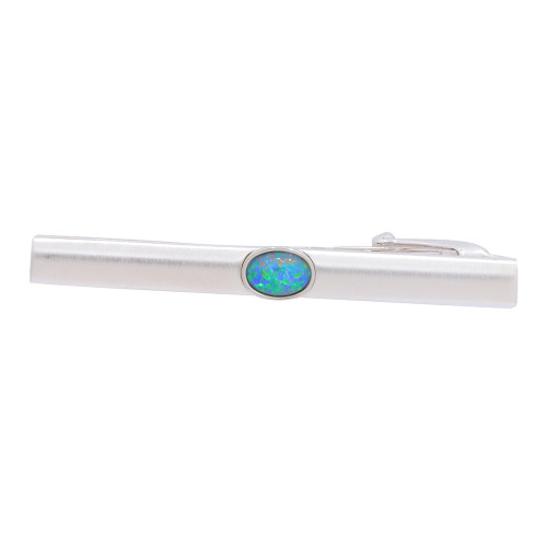 TUBEROSE MEN'S AUSTRALIAN BLACK OPAL TIE BAR