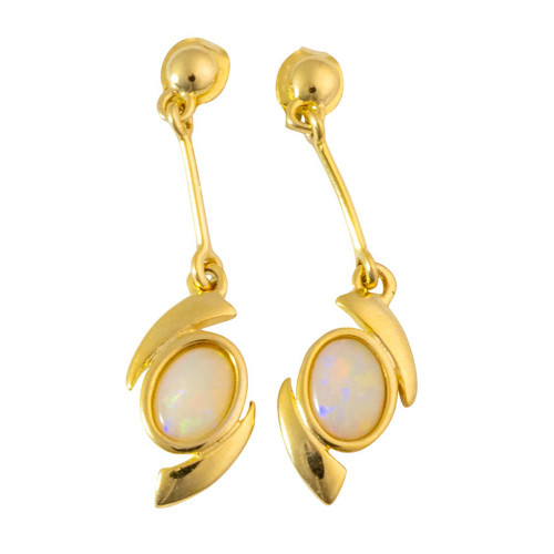 IVY GOLD PLATED AUSTRALIAN OPAL DROP EARRINGS