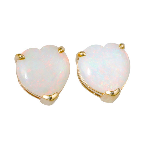  A SNOW KISS 14KT YELLOW GOLD STUD EARRINGS