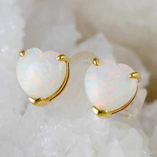  A SNOW KISS 14KT YELLOW GOLD STUD EARRINGS