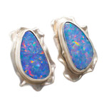  MATTE LUV STERLING SILVER OPAL EARRINGS