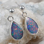  POP SUGAR STERLING SILVER OPAL EARRINGS