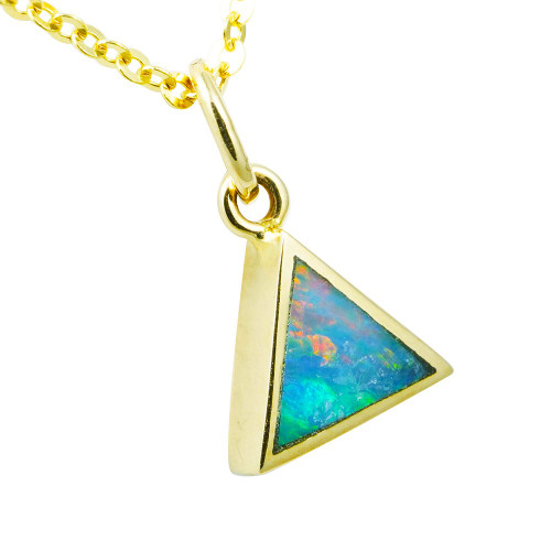 *KING TUT 14KT GOLD AUSTRALIAN OPAL NECKLACE