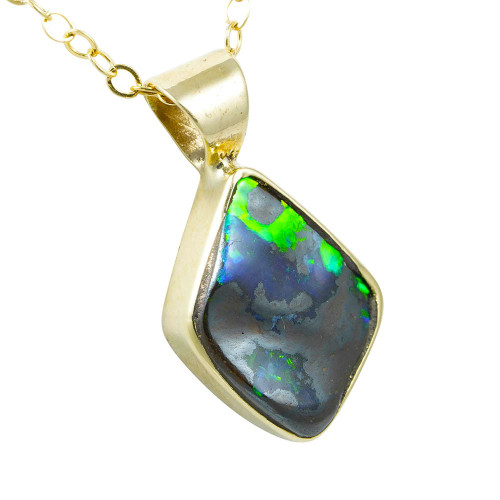 *MYTHOLOGY 14KT GOLD AUSTRALIAN OPAL NECKLACE