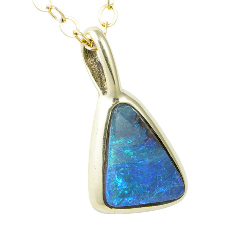 *HORUS 14KT GOLD AUSTRALIAN OPAL NECKLACE