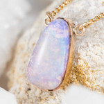 *  GEMMY CREATIONS 14KT ROSE GOLD FILLED AUSTRALIAN OPAL NECKLACE