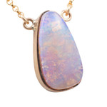 *  GEMMY CREATIONS 14KT ROSE GOLD FILLED AUSTRALIAN OPAL NECKLACE