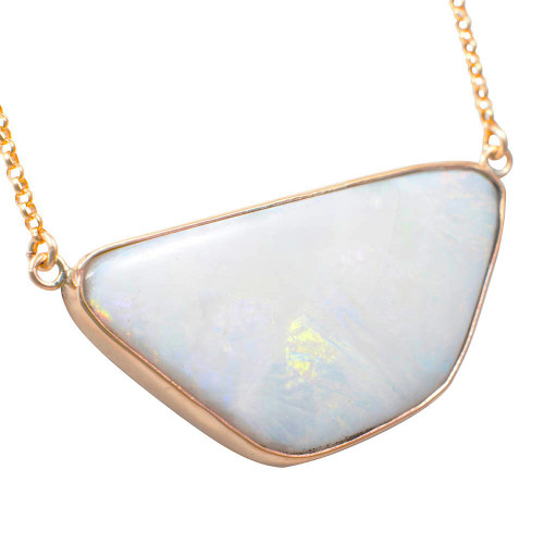 *ARTISAN AURA 14KT ROSE GOLD FILLED AUSTRALIAN OPAL NECKLACE