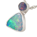 * 1 DREAM DELIGHT STERLING SILVER AUSTRALIAN OPAL NECKLACE