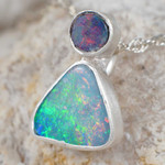 * 1 DREAM DELIGHT STERLING SILVER AUSTRALIAN OPAL NECKLACE