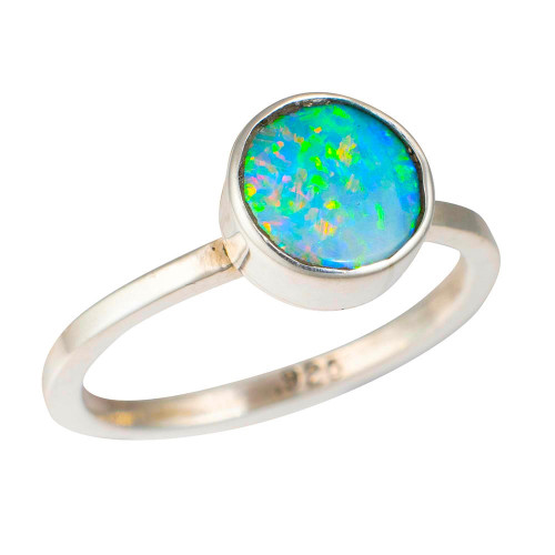   *   SKY ELEVATED STERLING SILVER AUSTRALIAN OPAL RING