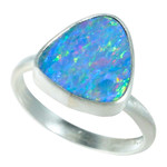   *   GUIDING LIGHT STERLING SILVER AUSTRALIAN OPAL RING