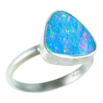   *   GUIDING LIGHT STERLING SILVER AUSTRALIAN OPAL RING