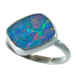   *   SIGNATURE STYLE STERLING SILVER AUSTRALIAN OPAL RING