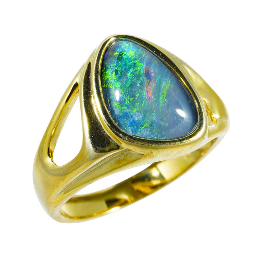 *TINSELTOWN GOLD PLATED AUSTRALIAN OPAL RING