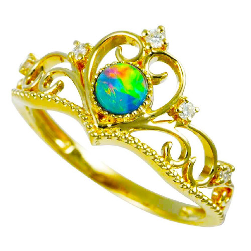  *   A GOLD QUEEN GOLD AUSTRALIAN OPAL RING