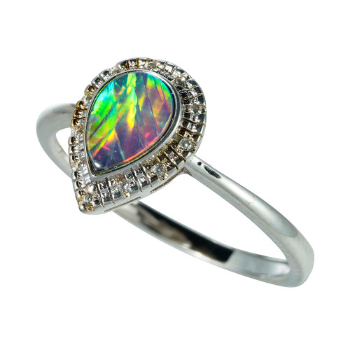 * 1 CLARITY STERLING SILVER AUSTRALIAN OPAL RING