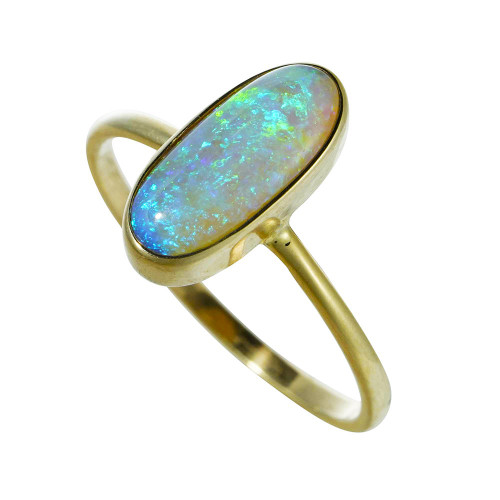 *ARTIFACT 14KT GOLD AUSTRALIAN OPAL RING