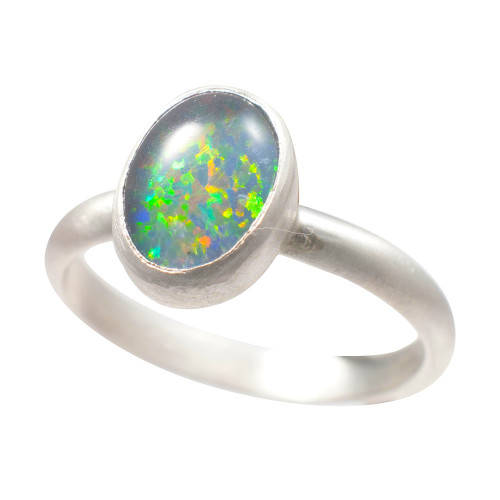 *INFINITE GRACE STERLING SILVER AUSTRALIAN OPAL RING