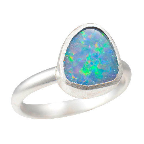 *CALI CRAFTED STERLING SILVER AUSTRALIAN OPAL RING