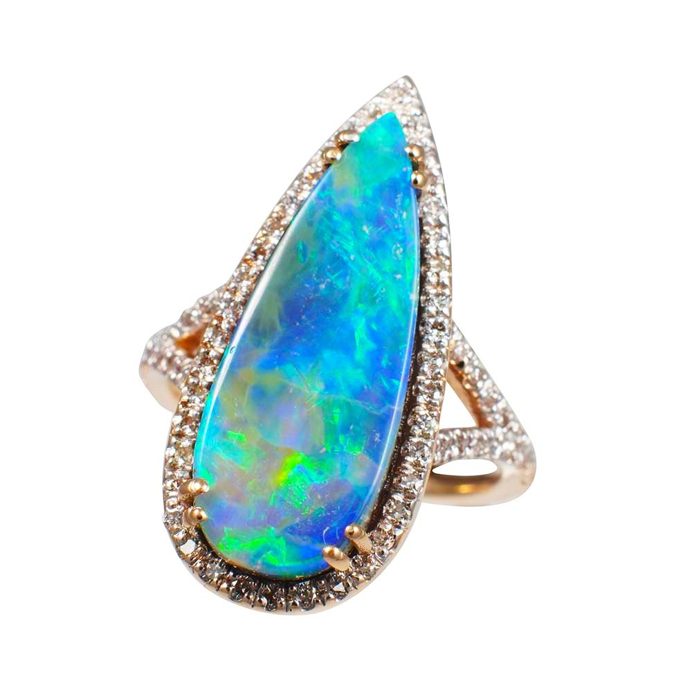 EMPIRE GOLD BOULDER OPAL RING