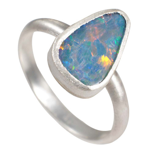 *EYE CANDY STERLING SILVER AUSTRALIAN OPAL RING