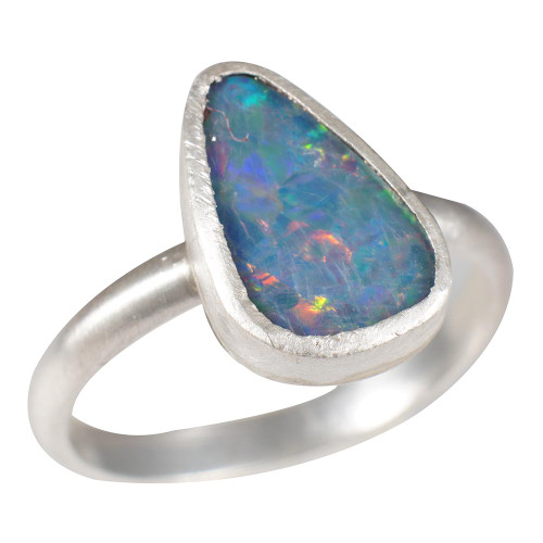 *EYE CANDY STERLING SILVER AUSTRALIAN OPAL RING