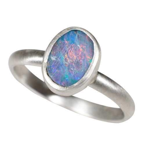 *DREAM MACHINE STERLING SILVER AUSTRALIAN OPAL RING