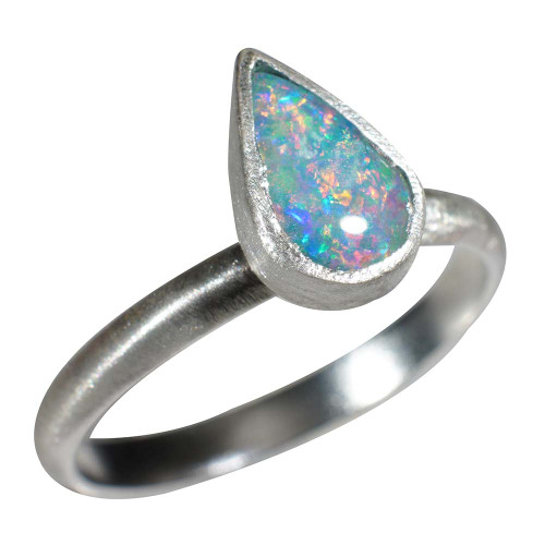 *  TREASURED FUTURE STERLING SILVER AUSTRALIAN OPAL RING