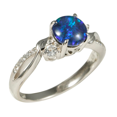   *    ELSA STERLING SILVER AUSTRALIAN OPAL RING