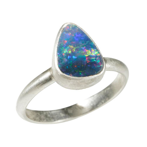 *  TAMARA STERLING SILVER AUSTRALIAN OPAL RING