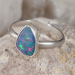 *   VICTORIAS LUV STERLING SILVER AUSTRALIAN OPAL RING