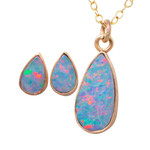 * UNIQUE UNLEASH 14KT ROSE GOLD AUSTRALIAN OPAL JEWELLERY SET