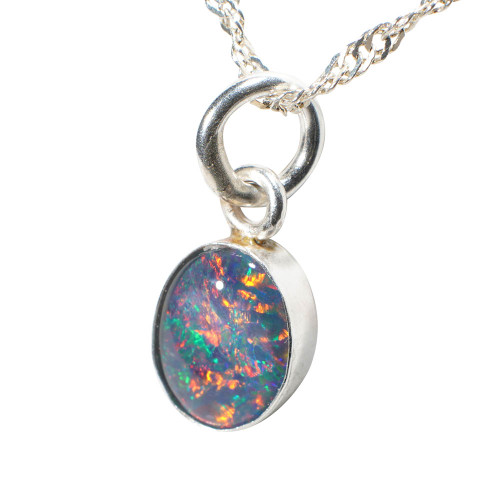 * ONE LOVE STERLING SILVER AUSTRALIAN OPAL JEWELRY SET